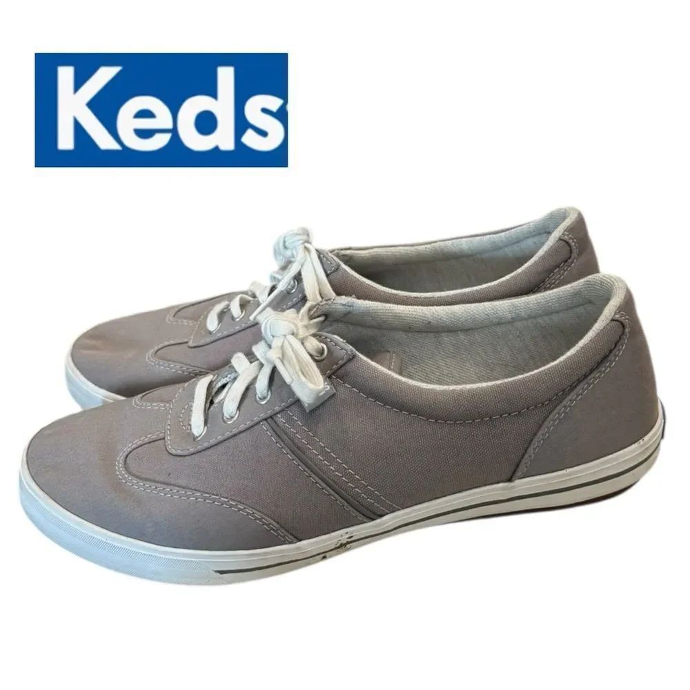 KEDS Craze II Women's Ortholite Light Gray Canvas Lace-up Sneakers 9.5